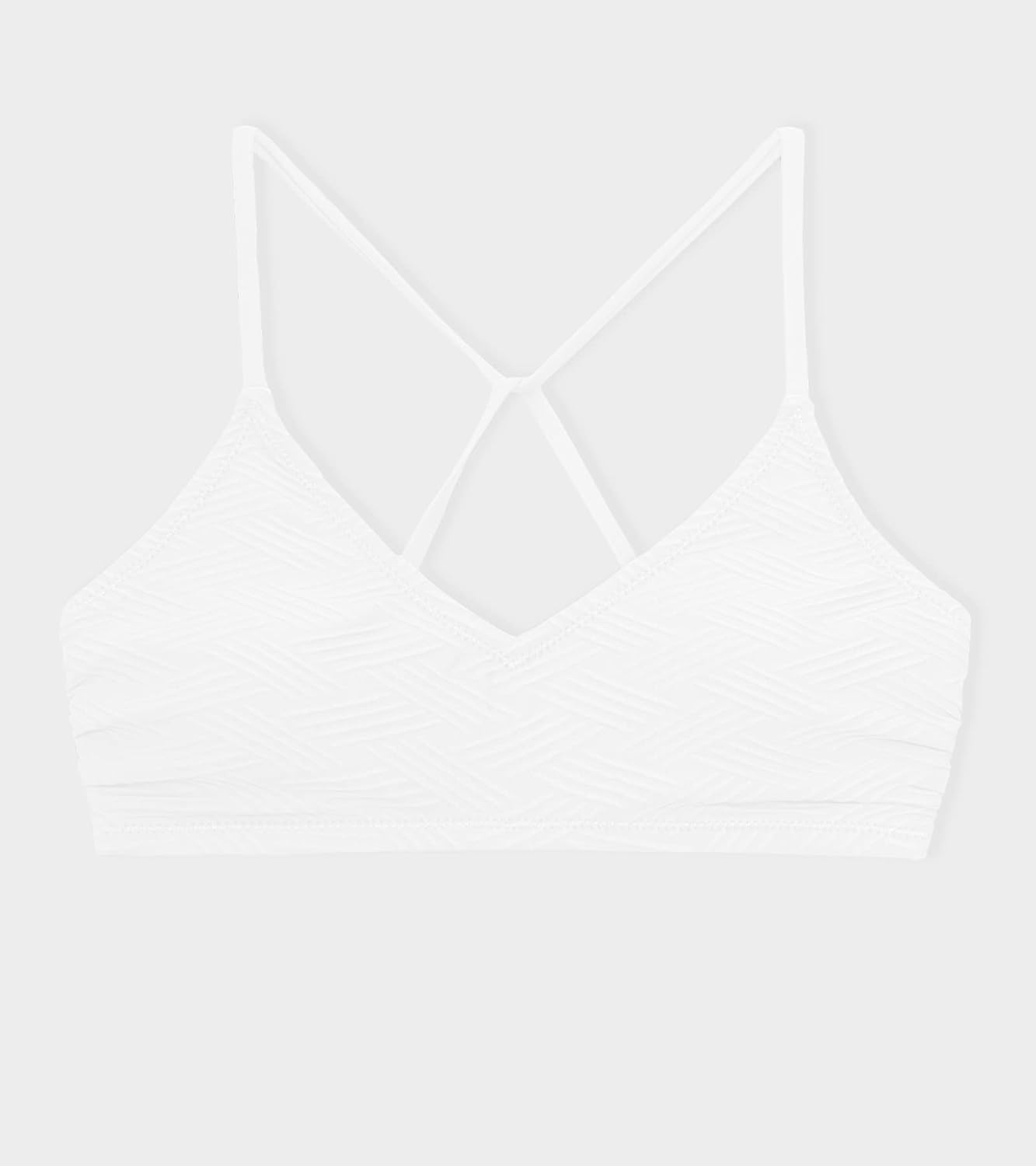 CUPSHE Bikini Top for Women Bathing Suit Criss Cross Self Tie Spaghetti Straps V Neck - Image 6