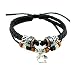 November's Chopin (TM) Unique Multilayer Clover Charm Braided Leather Wrap Bracelet