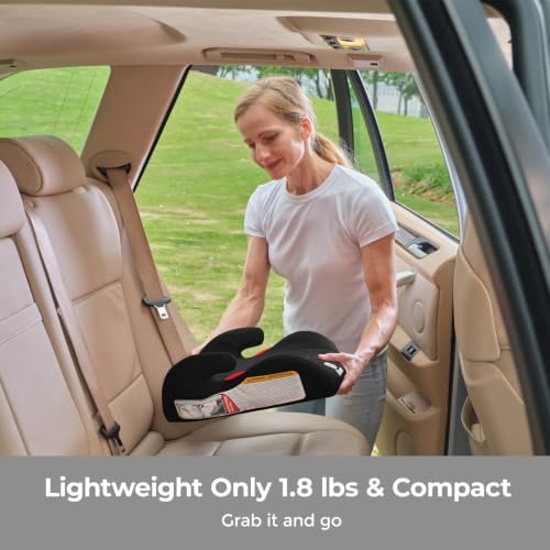 Diono Solana Lite Backless Booster Car Seat, Lightweight & Portable for Travel, Machine Washable Covers, 40-100 lbs, Black Storm (Pack of 2) - 5