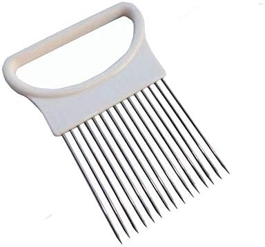 Unmengii Stainless Steel Tomato Holder Onion Holder Slicer Gadget Kitchen Tools Vegetable Cutter Onion Slicer