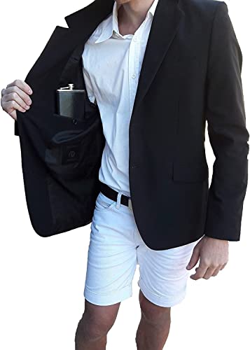 Image of Stainless Steel 8 Oz Liquor Hip Flask with Leather Cover and Wine Whiskey Vodka Alcohol Drinks Pocket Bottle for Men Women (236 Ml, Black)