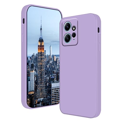 Funda Redmi Note 12 4G silicona líquida a prueba de golpes morada delgada 1