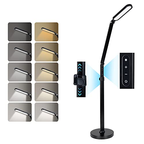 YU YUSING Lampadaire LED Dimmable Lampadaire Température Réglable pour Salon Chambre Bureau Noir Cover