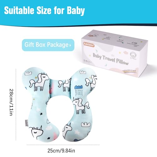 Image of KAKIBLIN Baby Neck Pillow, Baby Support Pillow,Upgraded Neck Pillows for Car Seat,Head and Neck Support Pillow for Car Seat, Stroller, Pushchair(Unicorn)