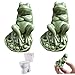 Toilet Caps 2Pcs Cute Ceramic Decorative Frog Toilet Covers with Hollow Base Replacement Multipurpose Bowl Covers Accessories, Style1 Decorative