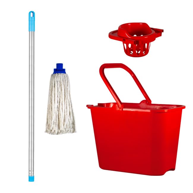 Kit Balai Espagnol Complet : Seau ménager + essoreur + Balai