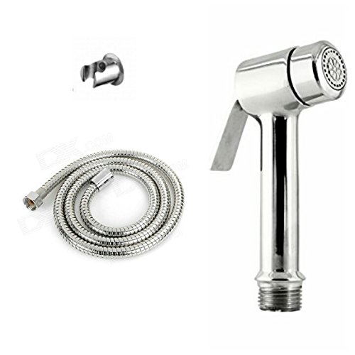 QTM Mahindra Brass Health Faucet Set & SS Toilet Jet Spray Set with Tube (Silver) Amazon.in