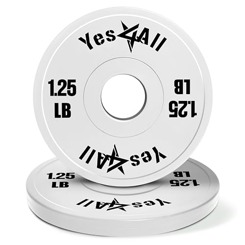 Image of Yes4All Fractional Weight Plates Set, Available In Steel And Rubber, Set of 2 /4 /6 Plates in 1.25LB, 2.5LB, or 5LB Sizes, Micro Change Plates for Dumbbell and Olympic Barbell Weightlifting