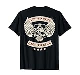 Live to Ride Motorcycle MC (Design on Back) T-Shirt