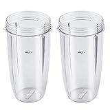 Entsafter Tasse Ersatz Teile, 950ml Becher Kompatibel mit NutriBullet 900/600W Mixer (2er-Pack)