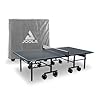 JOOLA Table de ping-Pong d'extérieur Pro en Aluminium résistant aux intempéries avec Housse de Table, Structure Pliable, Montage Rapide, avec Filet Gris/Bleu, 274 x 152,5 x 76 cm
