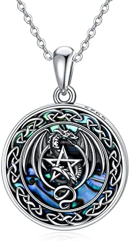 Mushroom/Dragon/Phoenix/Lighthouse/Viking Compass/Viking Thor Hammer Necklace Sterling Silver Crystal Celtic Moon Mushroom Jewellery Gifts For Women Pendant
