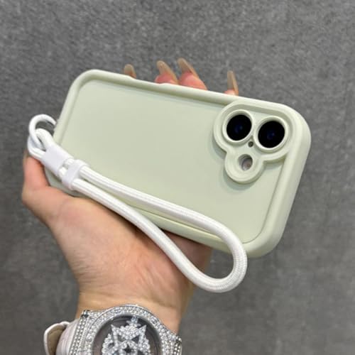 Coque silicone mat iPhone 13 antichoc épaisse avec dragonne de luxe