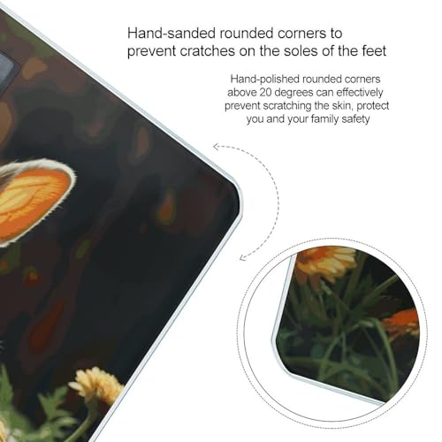 Báscula digital de cuerpo con diseño conejo y flor miniatura 4