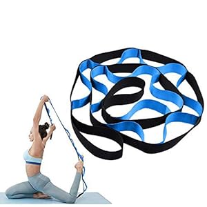 Yoga Strap Stretching Bands With Loops – Stretch Out Strap Pilates Bands Workout Straps – Exercise Loop Bands for Rehab, Yoga, Pilates, Dance, Ballet, Gymnastics, Leg, and Back Stretcher