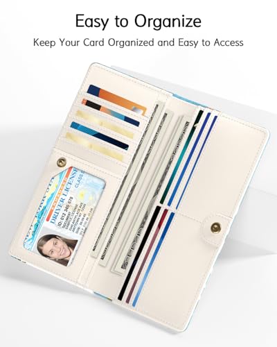 Image of Nipichsha Womens Wallet, RFID Slim Wallets for Women, Thin Ladies Credit Card Holder Purse, Cute Leather Bifold Clutch Billfold with 11 Card Slots & ID Window, Flowers Dog