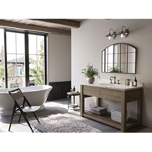 Wide Window Pane Mirror, 33" x 24" Black Arched Mirror for Wall Decor, Grid Wall Mirror Large Decorative Mirror for Living Room Bedroom Farmhouse Fireplace Hallway Entryway Wide Window Pane Mirror 33 x 24 Black Arched Mirror for Wall Decor Grid Wall Mirror Large Decorative Mirror for Living Room Bedroom Farmhouse Fireplace Hallway Entryway