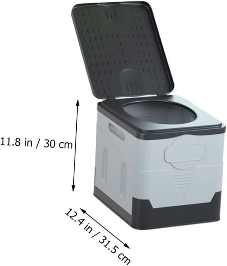 Portable Folding Toilet for Adults 1-Person Capacity Car and Camping Emergency Use Retractable Travel Potty Lightweight Outdoor Toilet Storage Box