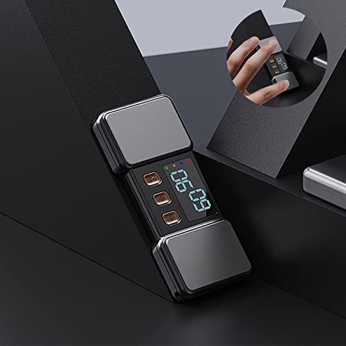 Finger Massager, Electric Mini Pulse Fingertip Relaxer, Deep Tissue Massage For Finger Numbness, Pain Relief With 16 Intensities Finger Care Tool For Home Office. (Metal Black), 28.0 Grams #TOP20