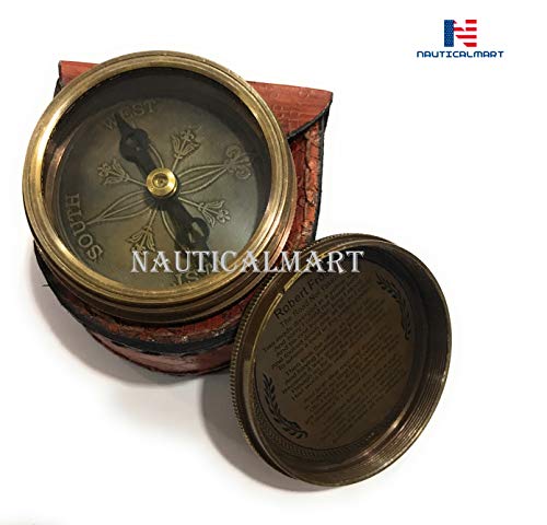 Brújula Náutica de Latón con Estuche Protector miniatura 3