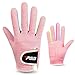 PGM Kids Youth Junior Boys Girls Golf Gloves, Microfiber Synthetic Gloves for Left Hand Right Hand Golfer 1 Pair Extra Value White Pink Age 2-10 (Pink, Small (#14))