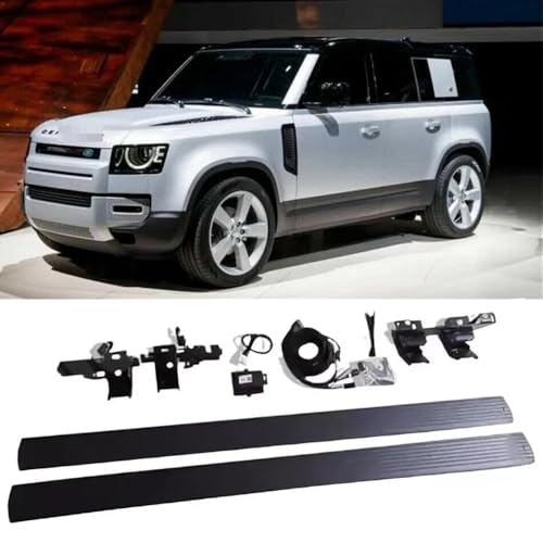 PowerStep Deployable Side Step Electric Running Board Step Bars Stairs Pedals Fits for Land Rover Defender 110 2020 2021 2022 2023 2024 2025 2026 Power Side Steps Running Boards（with Brackets+Screws）