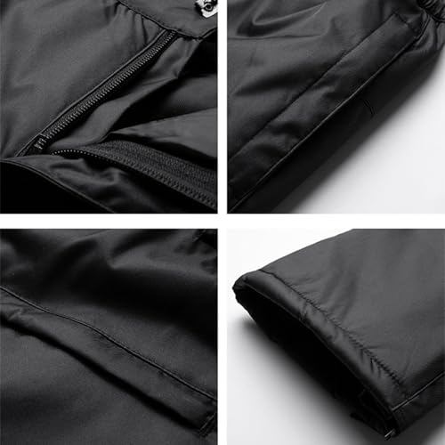 Teen Boys Ski Jacket Suit Camouflage Insulated Snowsuit with Snow Trousers Fleece Lined Winter Coat 2 Piece Set Waterproof Outdoor Snowboard Suits for Kids (Black, 12-13 Years) - Image 5