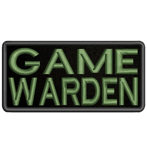 Game Warden Patch Embroidered Iron-On Applique For Clothes, Jackets, Backpacks,