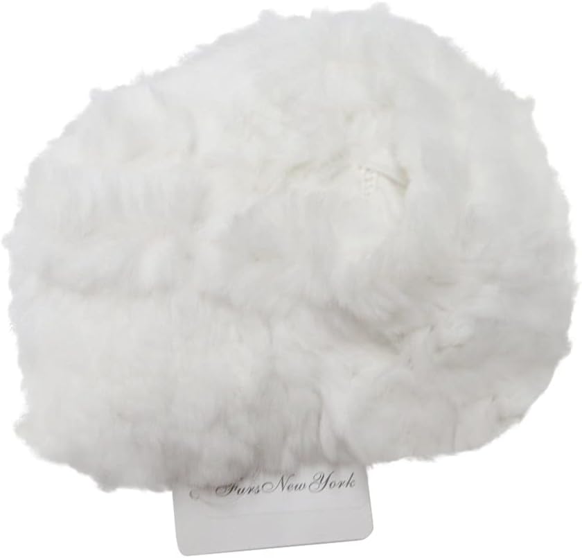 Ivory White Rex Rabbit Elastic Headband & Neck Warmer