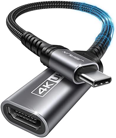 JSAUX Adapter USB C HDMI, adapter 4K USB typu C Thunderbolt 3 na HDMI, kompatybilny z iPhone 15 Pro, MacBook Pro/Air, Dell XPS 15, Samsung Galaxy Note 20/S20/S10/S9, Huawei P40/P30, Surface Pro 7,