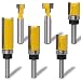 Produktbild 6Pcs Fräser-Bit-Set - 2 Stücke T-Slot Fräser Schaft Cutter Router Bit und 4 teilig Bündigfräser with Schaft 8 mm für Holz, für MDF, Spanplatten, Sperrholz und andere kompakte Panel