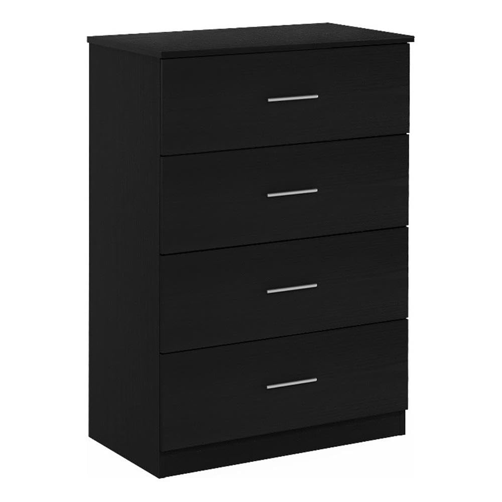 Furinno Tidur Simple Design 4-Drawer Dresser with Handle, Americano