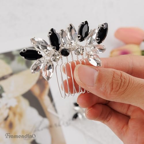 Peines con cristales plateados 2 pack miniatura 5