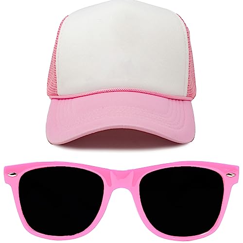 Image of Funky Junque Foam Trucker Hat, Trucker Hats for Women & Men - Blank Adjustable Snapback Mesh Back Baseball Cap