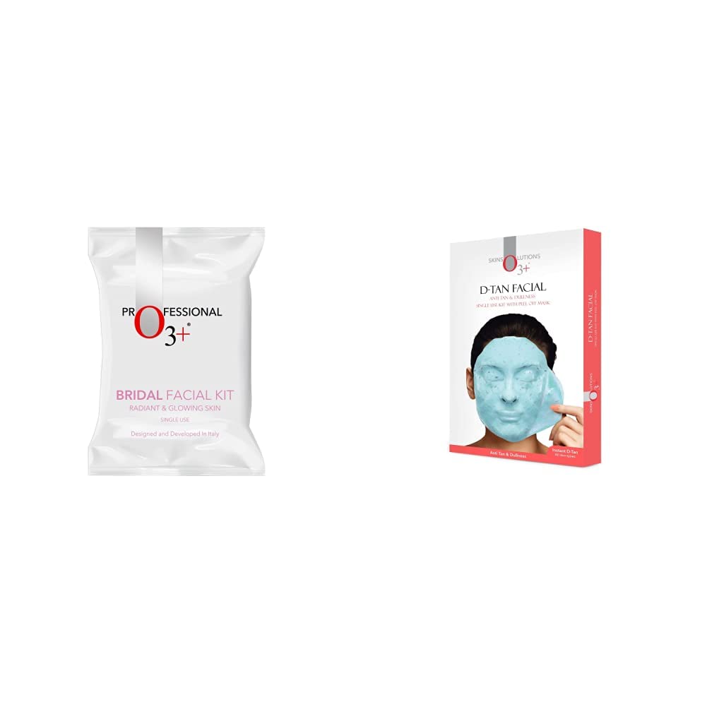 O3+ Bridal Facial Kit for Radiant & Glowing Skin - Suitable for All Skin Types (120g, Single Use) + O3+ D-Tan Facial kit for tan removal & brightness for tanned & dull skin 45g-image-3