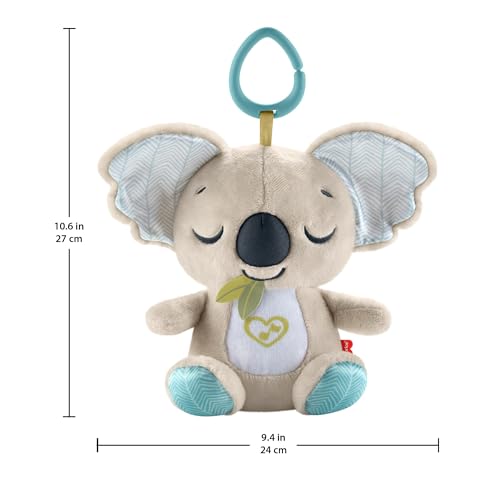 Fisher-Price Baby-Spielzeug für unterwegs Koala-Spieluhr, Plüsch-Spieluhr mit weißem Rauschen und Musik für Neugeborene ab einem Alter von 0 Monaten, JBD65