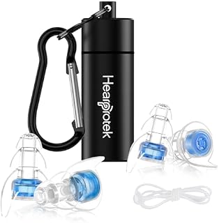 Hearprotek Ear plugs for concerts, 2 pairs silicone high fidelity noise reduction music earplugs-festival essentials ear protection for musicians rave music motorcycle drums percussion flight tinnitus