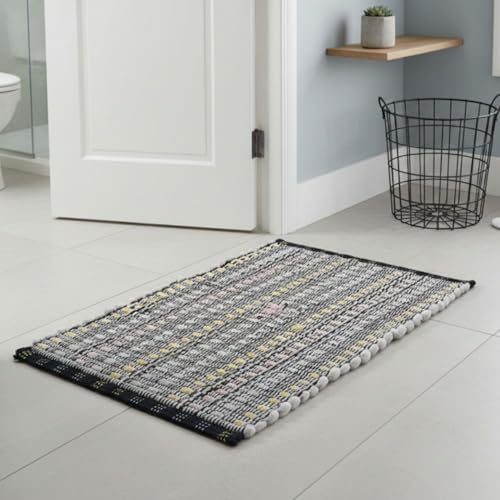 Image of Door Mat | Anti-Skid Trapper Rectangular Mat for Door Entrance 22x15 Inch | Floor Mat for Home Entrance | Door Mat Multicolor | Pack of 2.