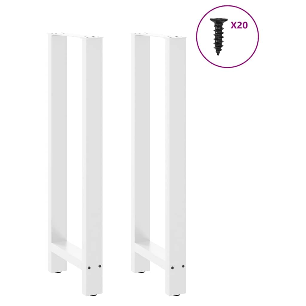 vidaXL Patas para Mesa de Bar Blancas (2 Unidades, 40 x 110-111 cm, Acero)