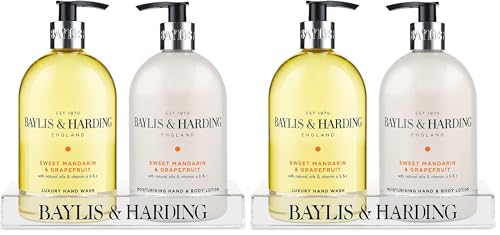 Image of Baylis & Harding Sweet Mandarin & Grapefruit Hand Wash and Lotion Set - Vegan Friendly (Pack of 2)