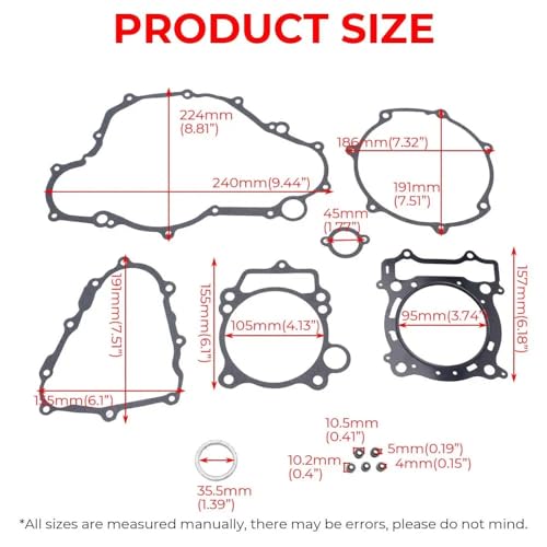 Kit de joints de culasse noirs étanches pour moteur de quad YFZ450