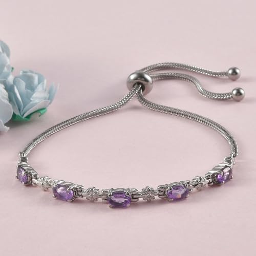 Shop Lc Delivering Joy 3318016 Shop Lc Purple Amethyst Bolo Adjustable Bracelet thumb #2