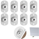 BaraRose ボールキャスター 貼るだけキャスター 自己粘着性ミニキャスターホイール ゴミ箱、収納ボックス、小型家具用粘着プーリー 360°回転ユニバーサルホイール (ホワイト8個)