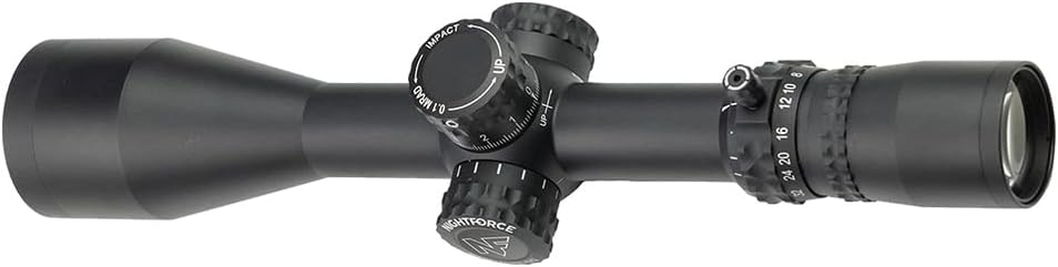 Nightforce NX8 4-32x50mm F2 Black Riflescope - Second Focal Plane (SFP), DigIllum Illuminated Reticle, ZeroStop, Adjustable Parallax, Long Range Precision Scope