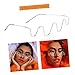 TOPPERFUN 1Pair Wavy Rhinestone Spectacle Frame Lensless Decorative Glasses for Photography Unisex Fashion Eyewear Lightweight Comfortable Option Unique Handmade Design