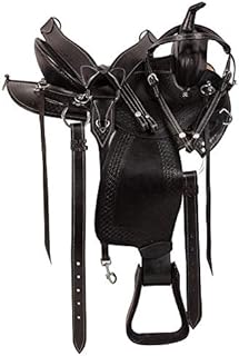 Wonder Wish - Sillín de Piel Tallada a Mano, Color Negro