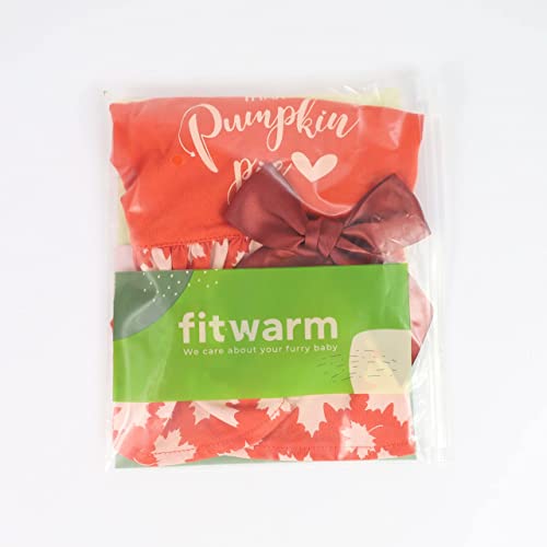 Fitwarm Thanksgiving Sweeter Than Pumpkin Pie Dog Dress 100% Cotton Puppy Costumes Pet Clothes Holiday Girl One-Piece Doggy Outfits Tank Top Vest Dresses Cat Apparel Orange X-Small #TOP7