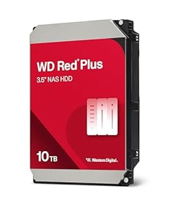 WD Red Plus 10 TB NAS Interne Festplatte 3, 5 Zoll - 7200 U/Min, SATA 6Gb/s, CMR, 512MB Cache