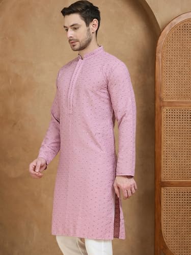 Image of Jompers Embroidered Cotton Kurtas for Men