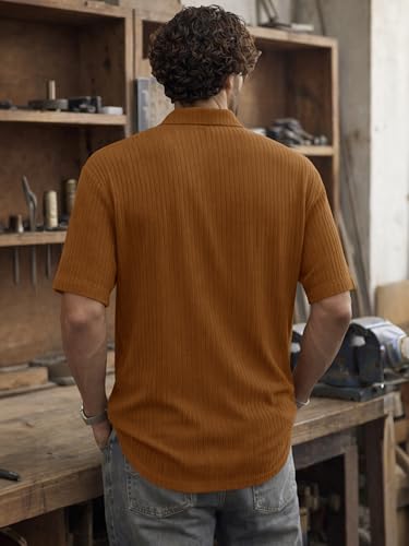 Image of Noble Monk Men's Solid Casual Shirt | Half Sleeve | Regular Fit | Polo Shirt for Men